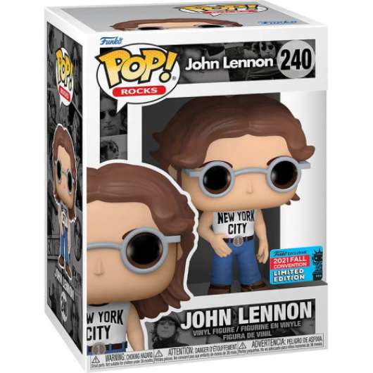 Funko - POP! John Lennon 240 - John Lennon NYC Shirt samlarfigur