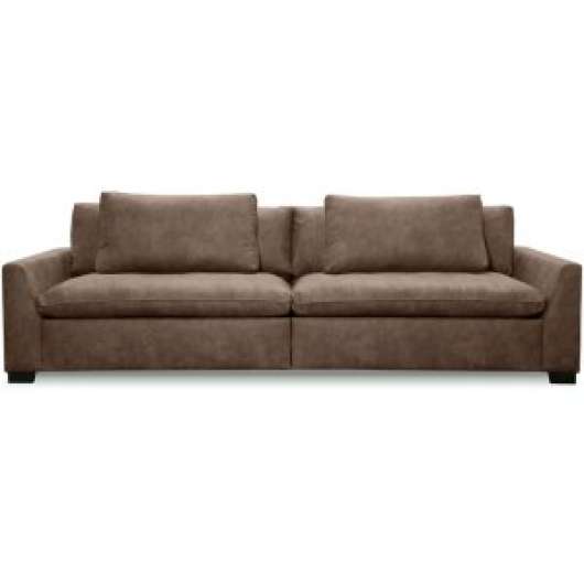 Gabby 3-sits soffa - Brun läderlook - 3-sits soffor