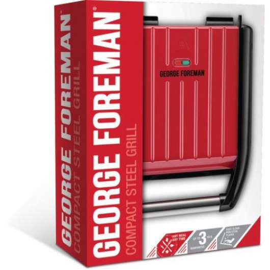 George Foreman Compact Steel. röd