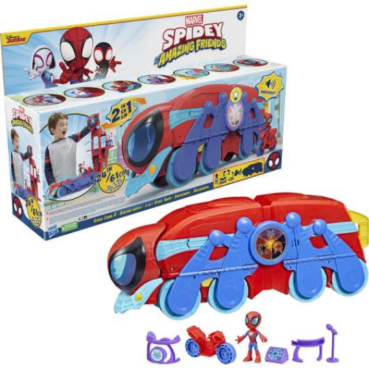 Hasbro - Spidey Spider Crawl-R 2-i-1 huvudkvarter lekset - FRI frakt
