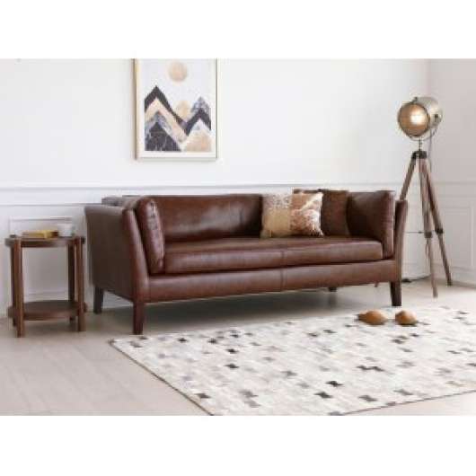 Heritage 3-sits soffa - Brun vintage + Fläckborttagare för möbler - 3-sits soffor, Soffor