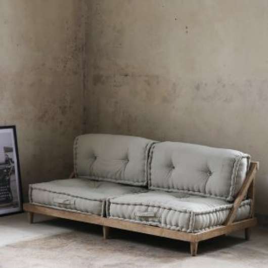 Heriya 2-sits grå soffa i återvunnet material - 2-sits soffor