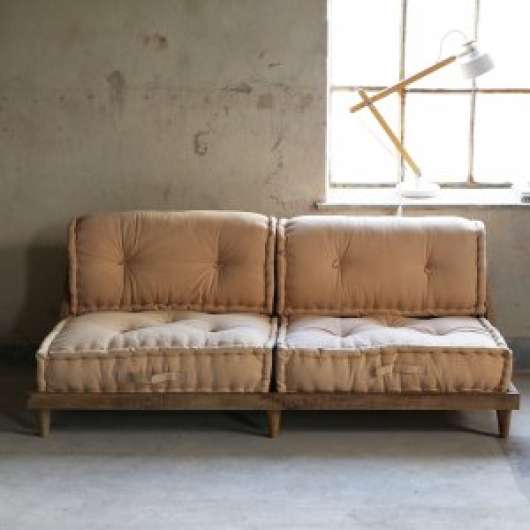 Heriya ljusrosa 2-sits soffa i återvunnet material - 2-sits soffor