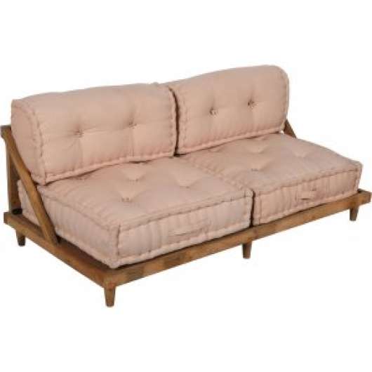 Heriya ljusrosa 2-sits soffa + Möbelvårdskit för textilier - 2-sits soffor