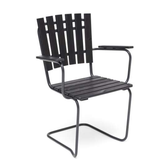 Hillerstorp - sandhamn stol svart stål/ svart lasyr 4-pac - fri frakt
