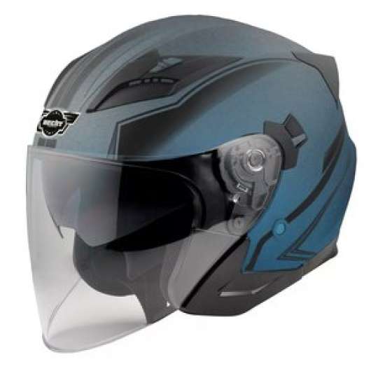 Hjälm för motorcykel - blå & svart - M - Motorcykelhjälmar