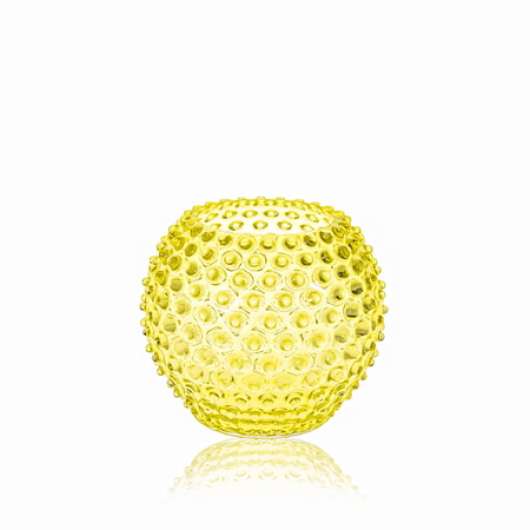 Hobnail Globe Vas 18 cm Citron