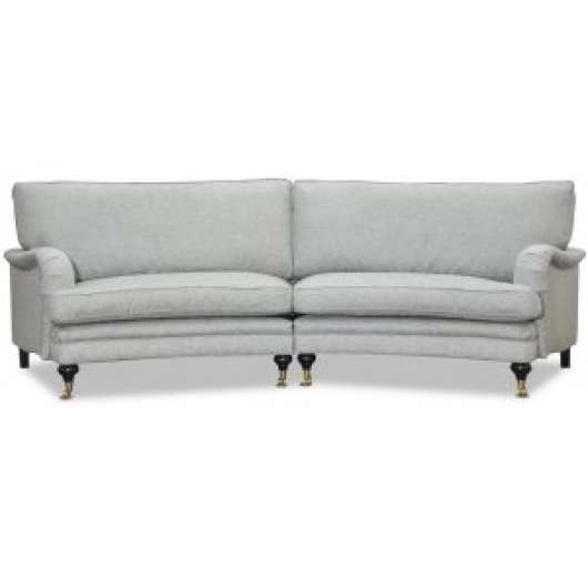 Howard 4-sits svängd grå soffa 295 cm - 4-sits soffor