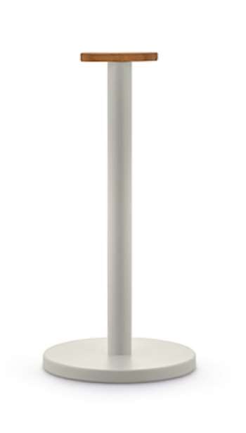 Hushållspappershållare 33 cm Stål/Bambu Ljusgrå