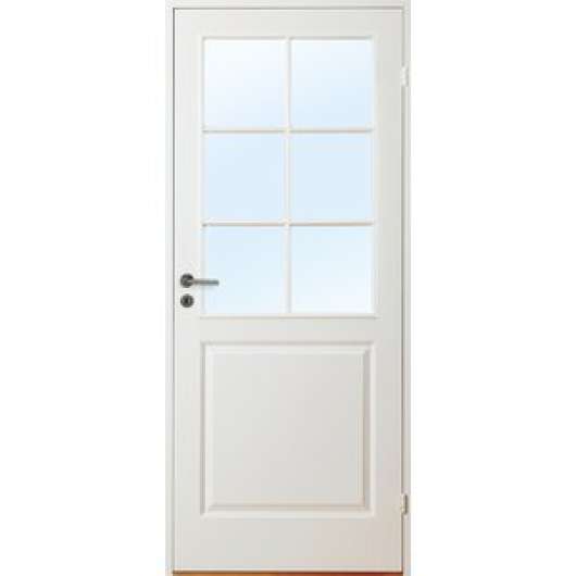 Innerdörr Gotland - Kompakt dörrblad med spröjsat glasparti SP6 - Klarglas, 10x21
