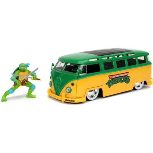 Jada - Teenage Mutant Ninja Turtles Leonardo 1962 VW bussmodell. 1:24