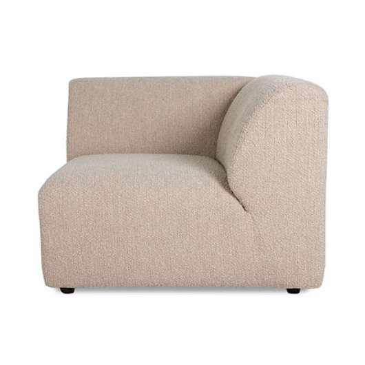 Jax couch: Element höger Hörn Boucle Taupe