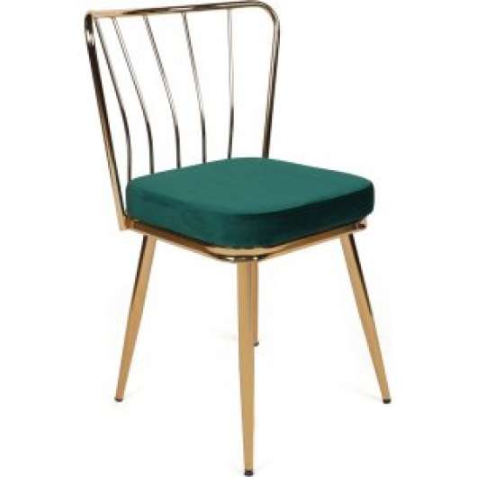 Jill matstolsset - Grön/guld - Klädda & stoppade stolar