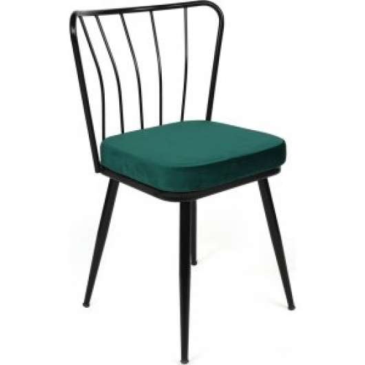 Jill matstolsset - Grön/svart - Klädda & stoppade stolar