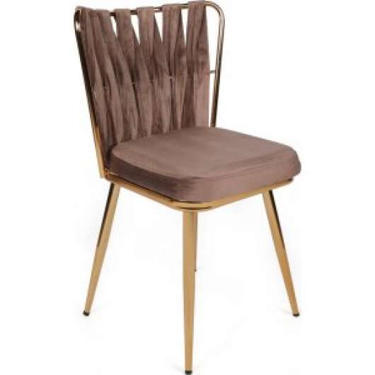 Kozako matstolsset - Ljusbrun/guld - Klädda & stoppade stolar
