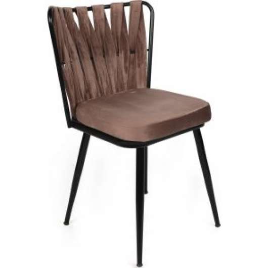 Kozako matstolsset - Ljusbrun/svart - Klädda & stoppade stolar, Matstolar & Köksstolar, Stolar
