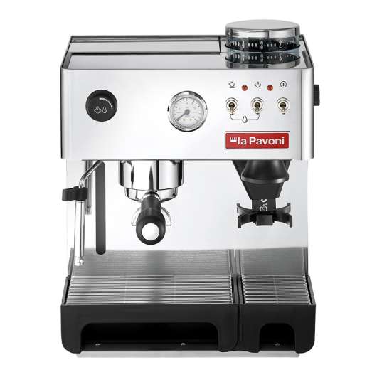 La Pavoni - La Pavoni Kombinerad Manuell Kaffemaskin med Kvarn Rostfritt stål