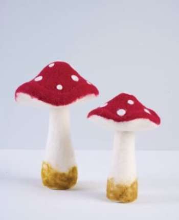 Large dotted mushroom dekoration multi/röd