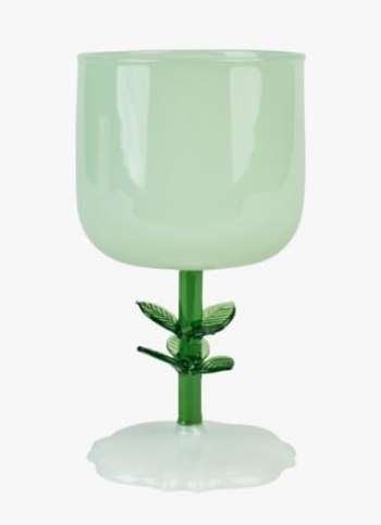 Leaf vinglas grön