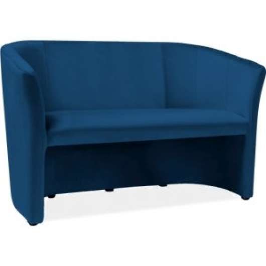 Lilyanna 2- sits soffa - Blå sammet - 2-sits soffor, Soffor