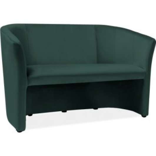 Lilyanna 2- sits soffa - Grön sammet - 2-sits soffor