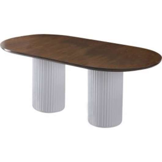 Lisen matbord 200 x 100 cm - Valnöt/vit - Ovala & Runda bord