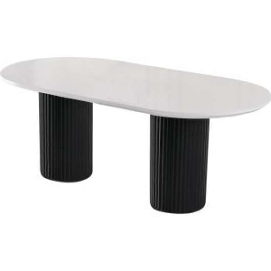 Lisen matbord 200 x 100 cm - Vit/svart - Ovala & Runda bord, Matbord, Bord