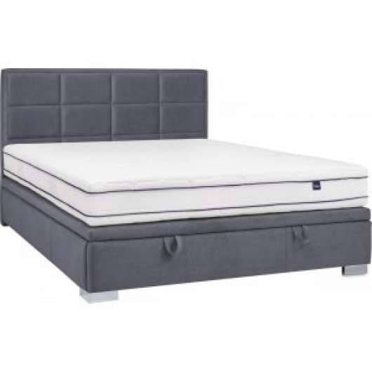 Maison 160x200 cm grå sängram med förvaring i sängen