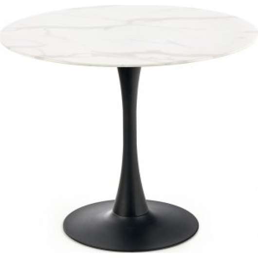 Marco matbord Ų90 cm - Vit marmor/svart - Runda matbord, Matbord, Bord