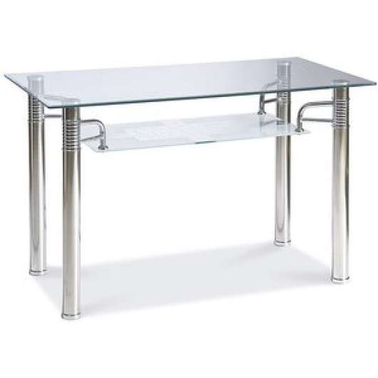 Matbord Michelle 120 cm - Krom - Matbord med glasskiva