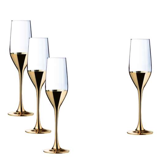Modern House - Modern House Gold Champagneglas 4-Pack 16 cl