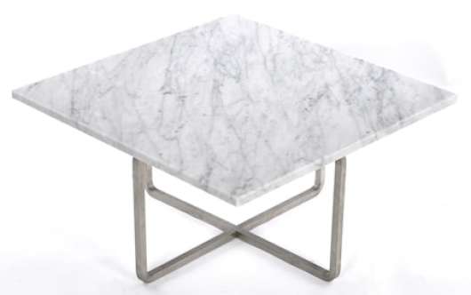 Ninety soffbord - Carrara/stomme rostfritt stål