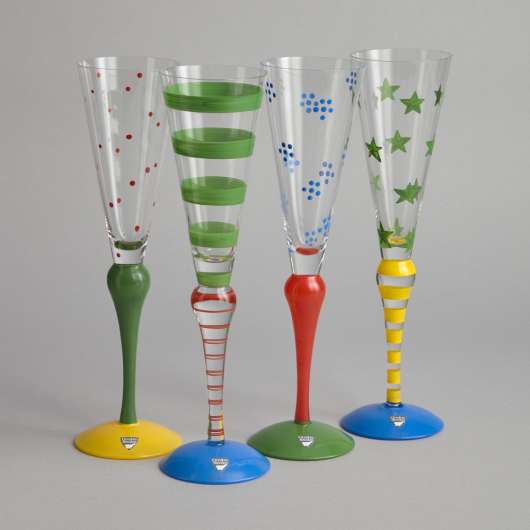 Orrefors - Clown Champagneglas 4 st