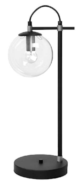 Perla 1 Bordslampa Glas/Silver/Svart