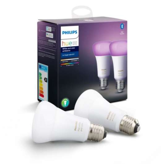 Philips Hue - White and Color Ambiance 2-pack E27