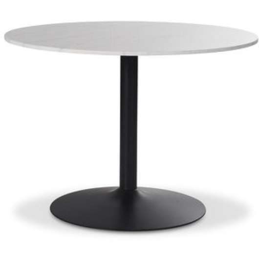 Plaza runt matbord Ų106 cm marmor/svart fot