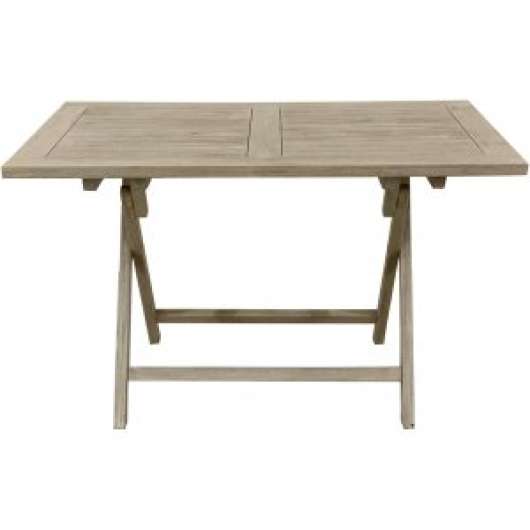 Saltö vikbart matbord i grå teak - 120x70 cm + Träolja för möbler - Utematbord