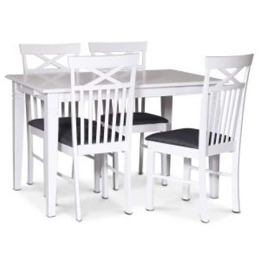 Sandhamn matgrupp 120 cm bord med 4 st Sofiero stolar