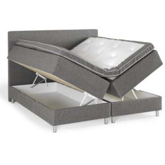 Säng med förvaring Accent Boxbed - Pocket - Inari 100 - Svart, 160x200 cm - Kontinentalsängar, Sängar
