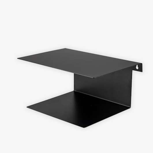 Sängbord Vägghängt 35x16 cm Metall Svart