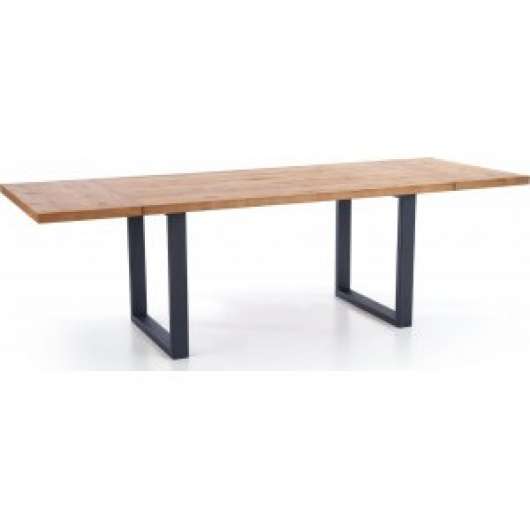 Sauber utdragbart matbord 90x160-250 cm - Ek/svart