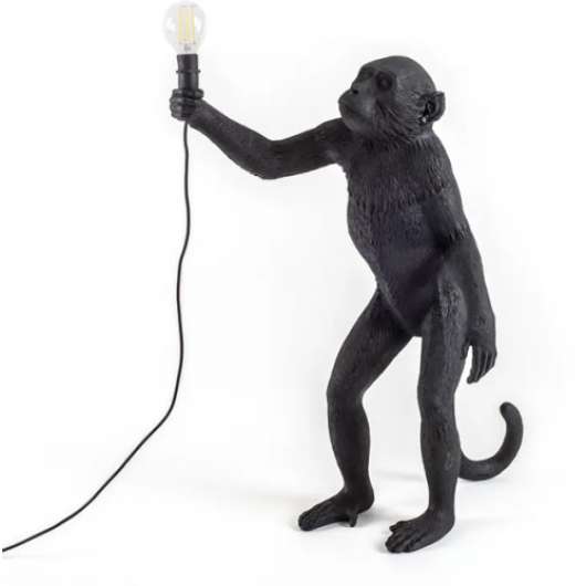 Seletti - The Monkey Lamp Standing Svart - snabb leverans