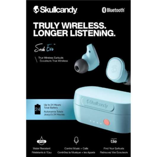 Skullcandy - Sesh evo true wireless in-ear ljusblå