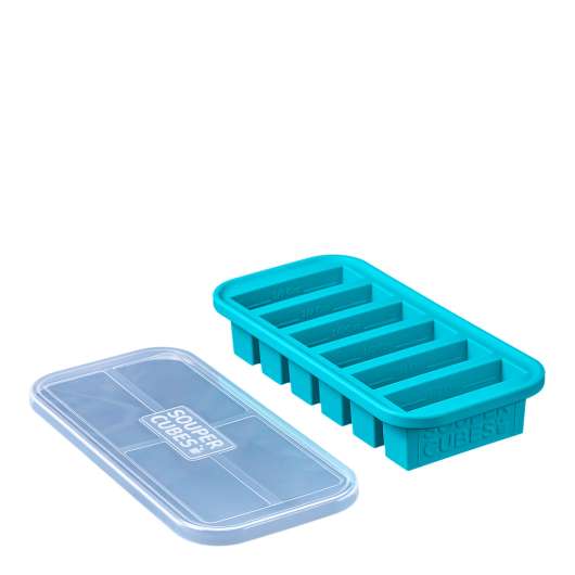 Souper Cubes - Matförvaring och Lock Silikon Half-cup 6x125 ml Blå