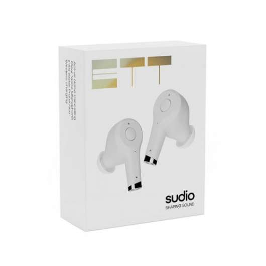 Sudio - - Ett anc true wireless in-ear vit mic - FRI frakt