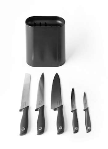 Tasty Knivblock stående + 5 knivar 36
