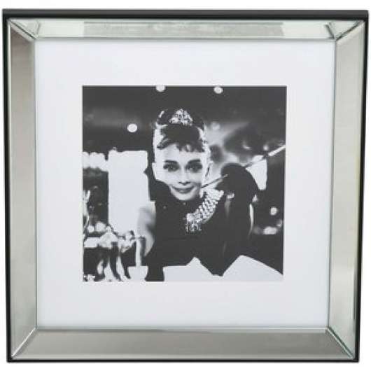 Tavla med spegelram - Audrey Hepburn - 52x52 cm - Övriga tavlor