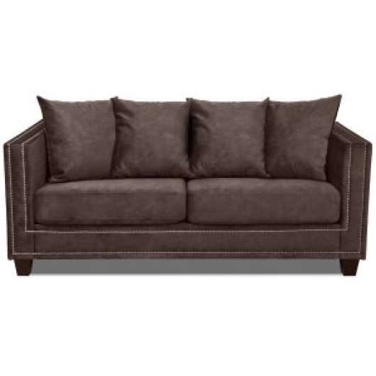 Tempel 2-sits soffa med nitar - Vintage brun sammet
