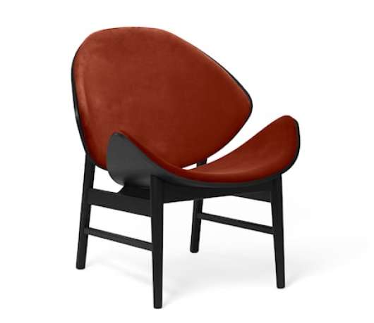 The Orange Lounge Chair Brick Red Svartlackad Ek
