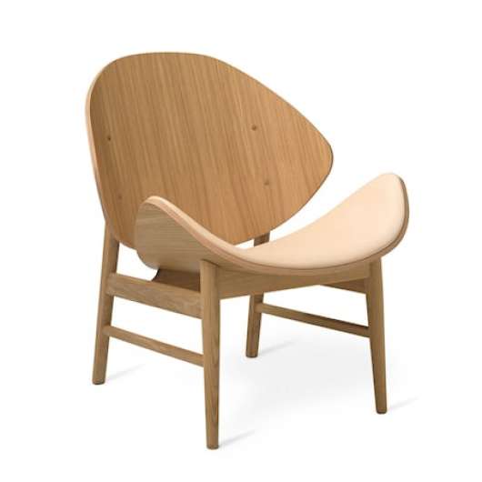 The Orange Lounge Chair S Nude Läder Vitoljad Ek